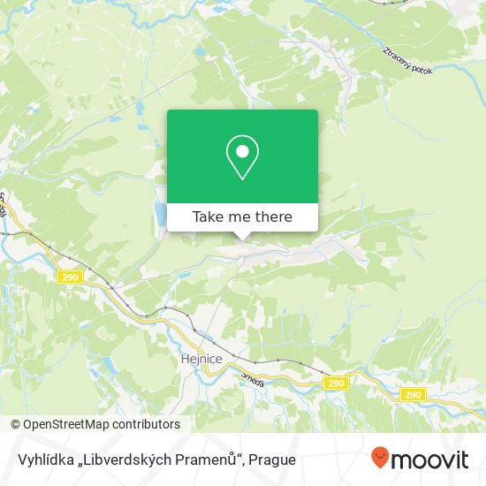 Vyhlídka „Libverdských Pramenů“ map