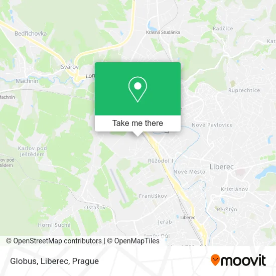 Карта Globus, Liberec