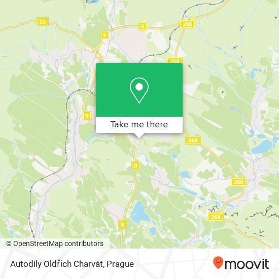 Autodíly Oldřich Charvát map