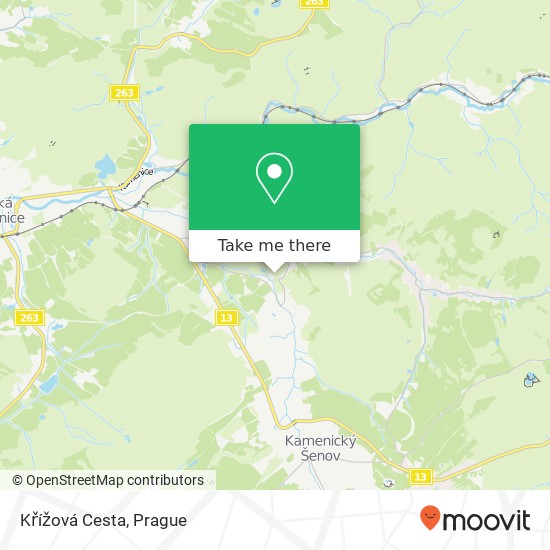 Křížová Cesta map