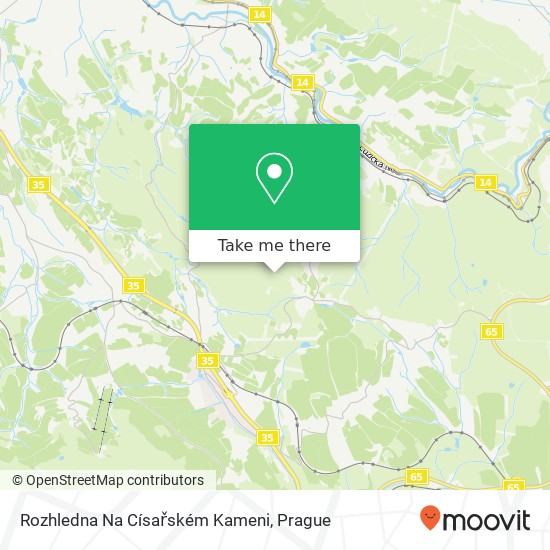 Rozhledna Na Císařském Kameni map