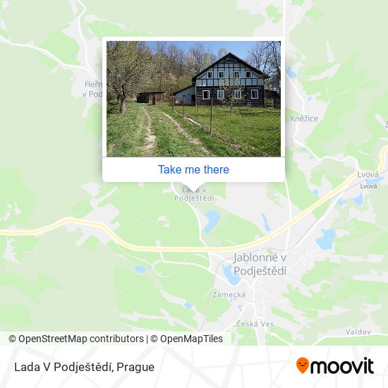 Lada V Podještědí map