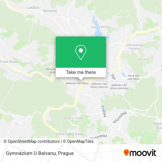 Карта Gymnázium U Balvanu