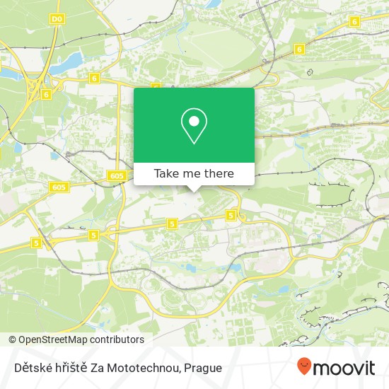 Dětské hřiště Za Mototechnou map