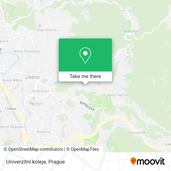 Карта Univerzitní koleje