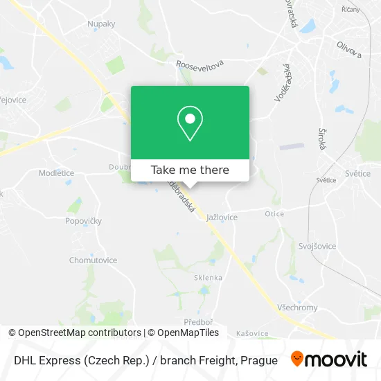 Карта DHL Express (Czech Rep.) / branch Freight
