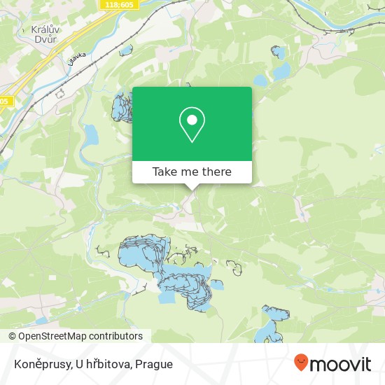 Koněprusy, U hřbitova map