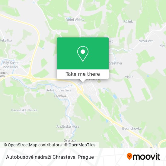 Autobusové nádraží Chrastava map