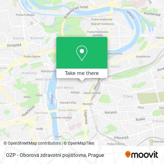 OZP - Oborová zdravotní pojišťovna map