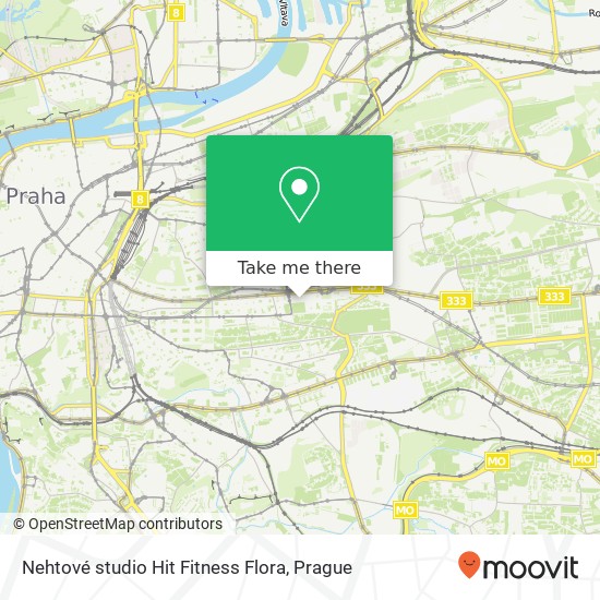 Nehtové studio Hit Fitness Flora map