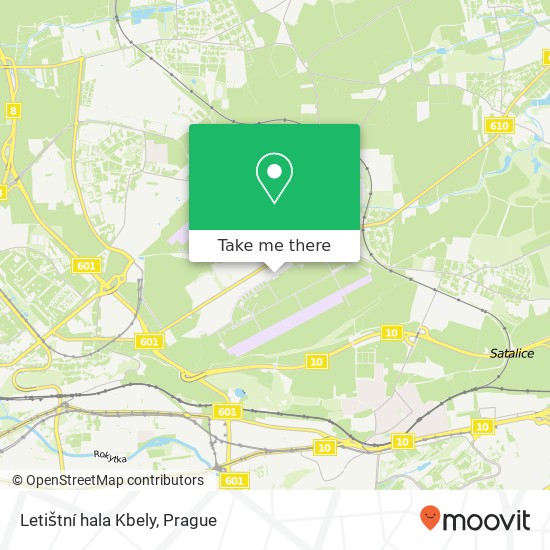 Letištní hala Kbely map