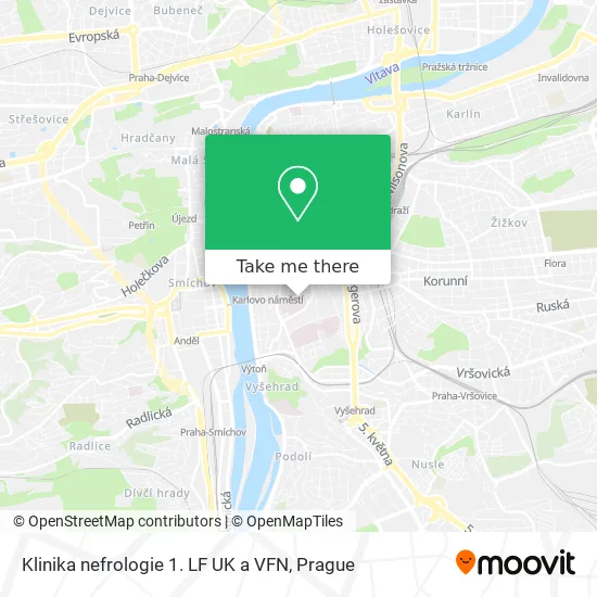 Карта Klinika nefrologie 1. LF UK a VFN