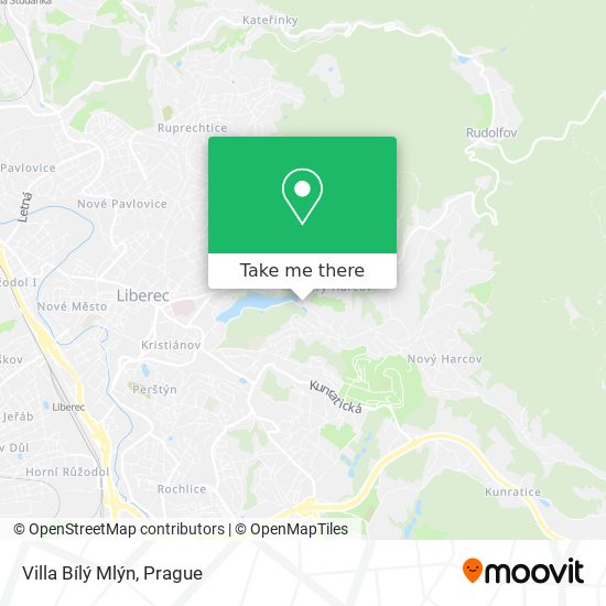 Villa Bílý Mlýn map