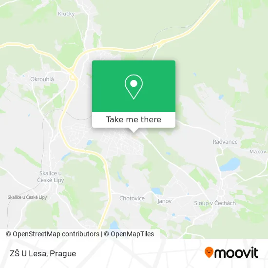 Карта ZŠ U Lesa