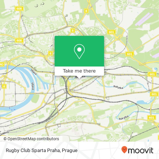 Rugby Club Sparta Praha map