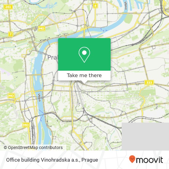 Office building Vinohradska a.s. map