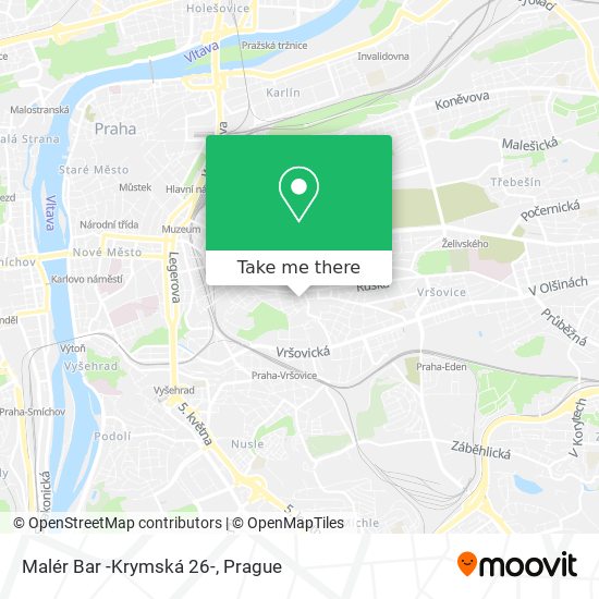 Malér Bar -Krymská 26- map