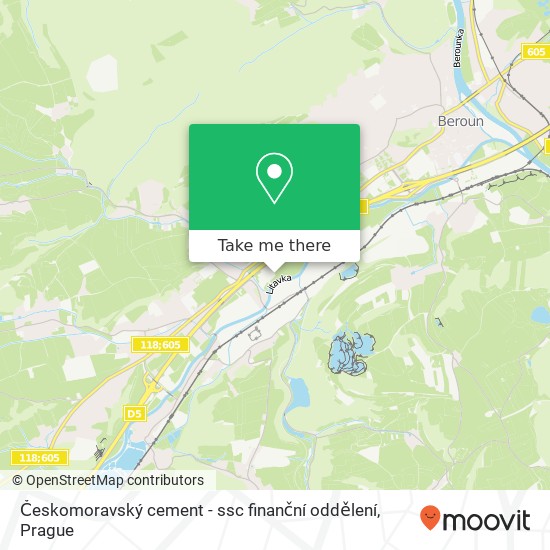 Českomoravský cement - ssc finanční oddělení map