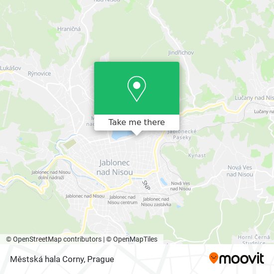 Městská hala Corny map