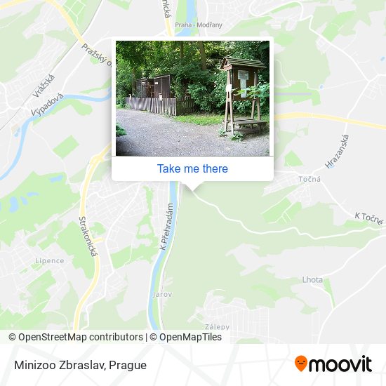 Minizoo Zbraslav map