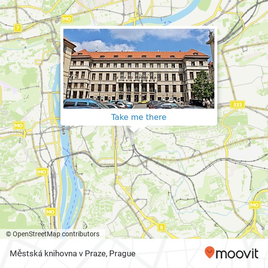 Карта Městská knihovna v Praze