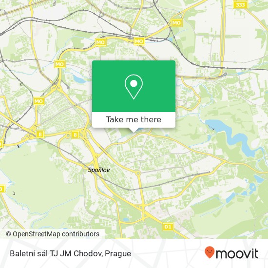 Baletní sál TJ JM Chodov map