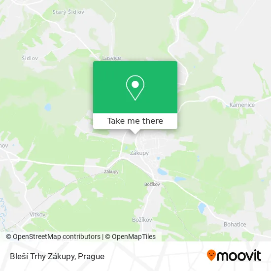 Карта Bleší Trhy Zákupy