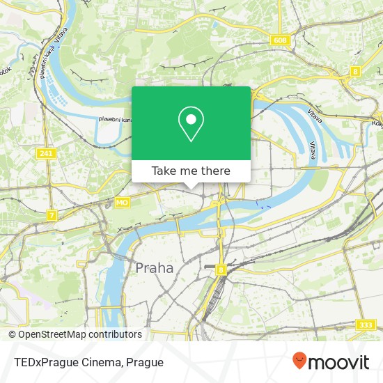 TEDxPrague Cinema map