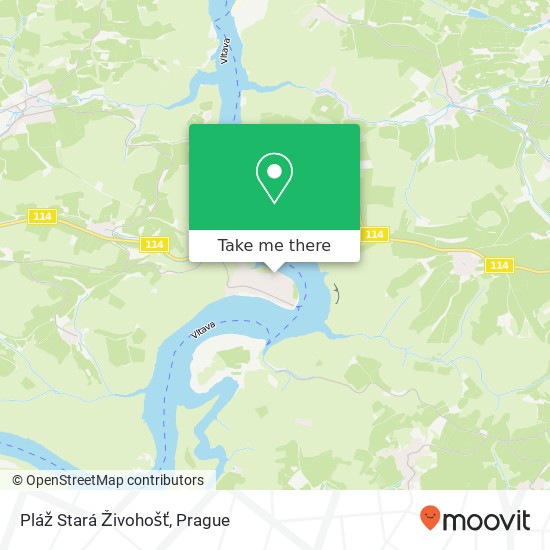 Pláž Stará Živohošť map