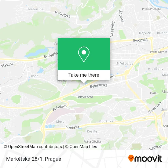 Карта Markétská 28/1