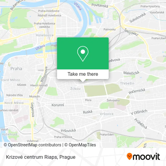 Карта Krizové centrum Riaps