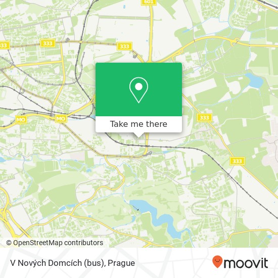 V Nových Domcích (bus) map