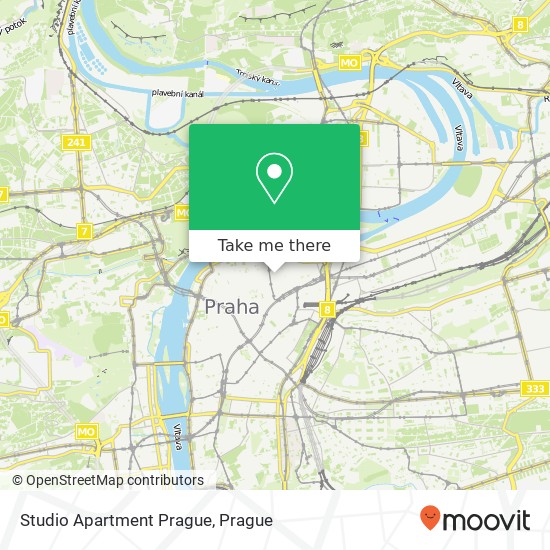 Studio Apartment Prague map