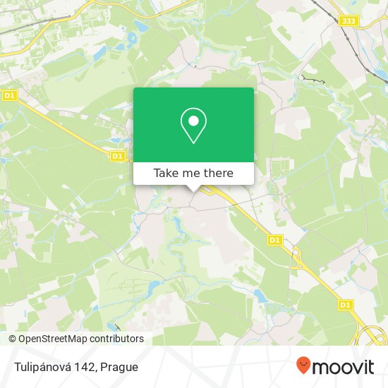 Tulipánová 142 map