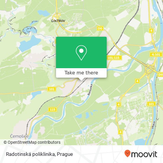 Radotinská poliklinika map