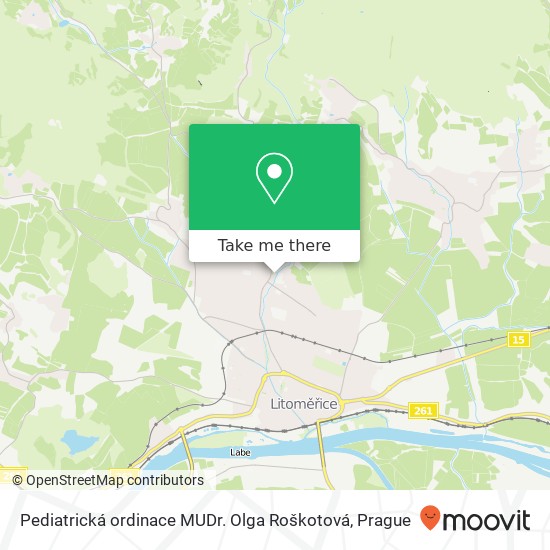 Карта Pediatrická ordinace MUDr. Olga Roškotová