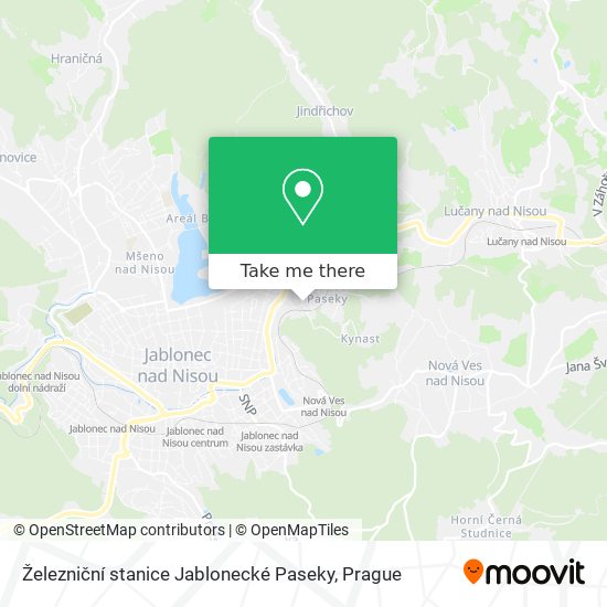 Železniční stanice Jablonecké Paseky map