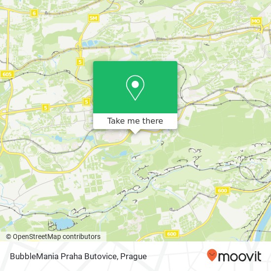 BubbleMania Praha Butovice map