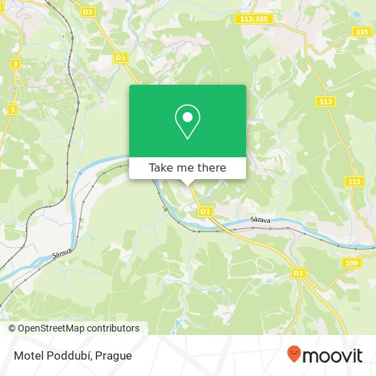 Motel Poddubí map