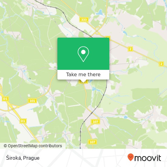 Široká map