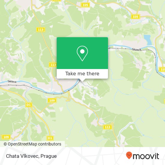 Chata Vlkovec map