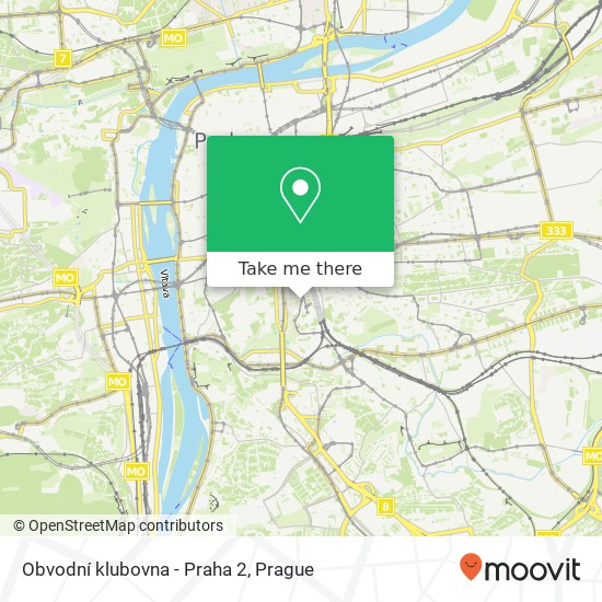 Obvodní klubovna - Praha 2 map