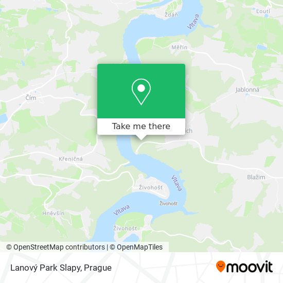 Lanový Park Slapy map