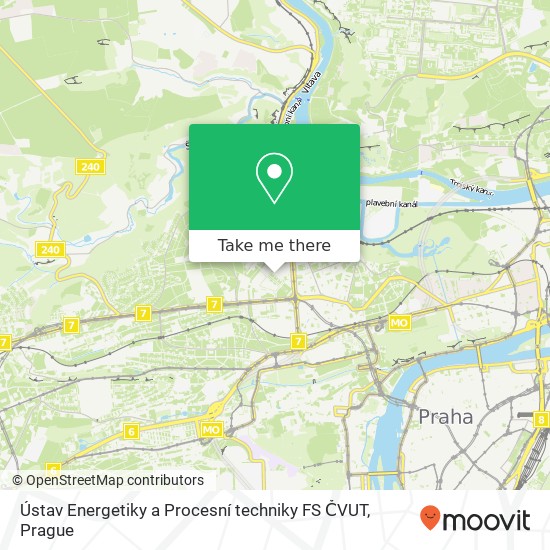 Ústav Energetiky a Procesní techniky FS ČVUT map