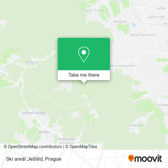 Карта Ski areál Ještěd