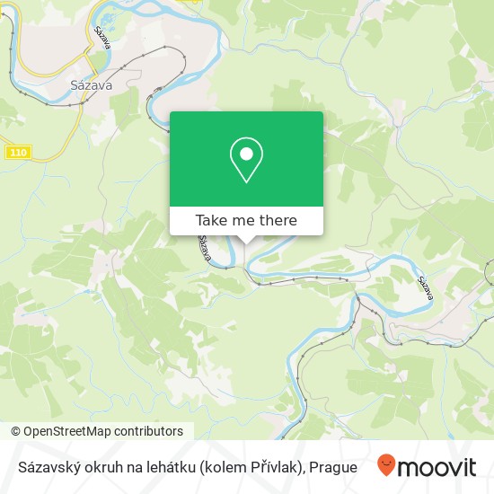 Sázavský okruh na lehátku (kolem Přívlak) map