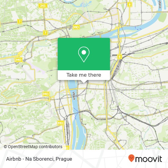 Карта Airbnb - Na Sborenci