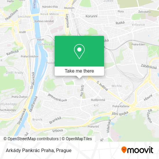 Карта Arkády Pankrác Praha