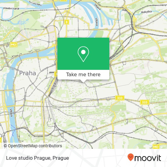 Love studio Prague map