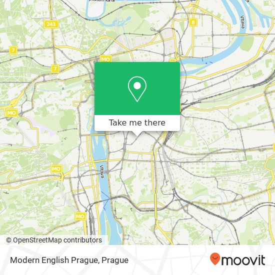 Modern English Prague map